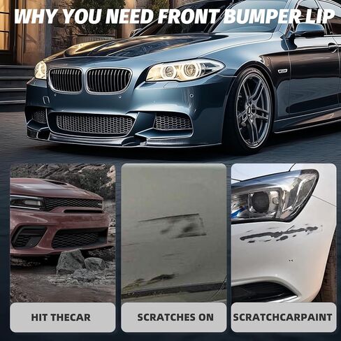 طقم الجسم المصد الأمامي للشفاه المفسد ABS مناسب لسيارات BMW 5-Series F10 2011-2016 520i 535i 550i M Sport (مظهر ألياف الكربون) in Kuwait