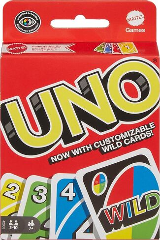 Mattel Games UNO Card Game, Multi, 8 x 3-3/4 x 81/100 in (42003) in Saudi Arabia