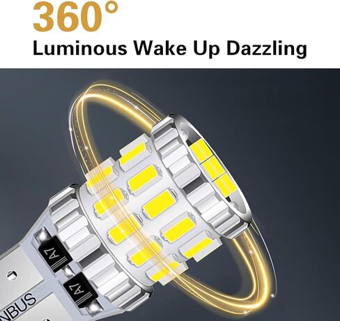 2PCS T10 LED Bulb, 3014 30SMD 5W Super Bright Car Wide Lights, Aluminum Led License Plate Light Blubs, Universal Car Interior Lights Replacements for Dome, Door, Reading, Map, Dash in Saudi Arabia