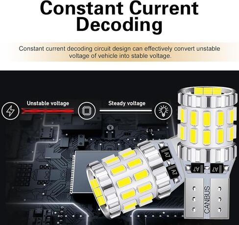 2PCS T10 LED Bulb, 3014 30SMD 5W Super Bright Car Wide Lights, Aluminum Led License Plate Light Blubs, Universal Car Interior Lights Replacements for Dome, Door, Reading, Map, Dash in Saudi Arabia