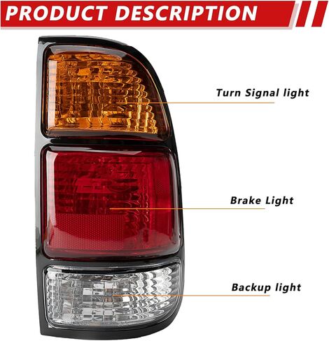 Tail Light Pair Compatible With 2000-2006 Toyota Tundra Driver and Passenge Side Rear Brake Light Taillights Fit Regular and Access Cab Replace 81550-0C010 81560-0C010 in Saudi Arabia
