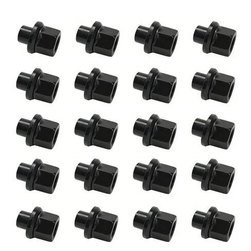 20PCS M22x1.5x19mm 33mm Two-Piece Sleeve Flanged Wheel Nuts M22-1.5 Replacement for Freightliner Kenworth Peterbilt Heavy Duty Truck Steel Dual Wheels in Saudi Arabia