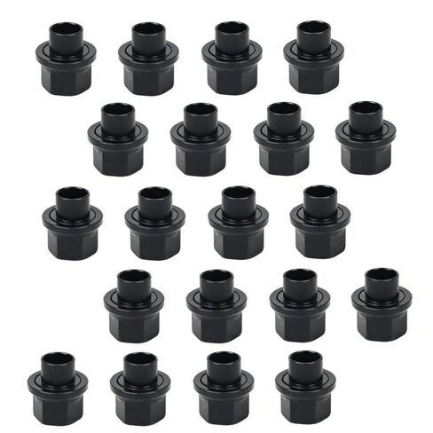 20PCS M22x1.5x19mm 33mm Two-Piece Sleeve Flanged Wheel Nuts M22-1.5 Replacement for Freightliner Kenworth Peterbilt Heavy Duty Truck Steel Dual Wheels in Saudi Arabia