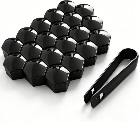 20PCS Car Lug Nut Covers, 19mm Hexagonal Wheel Nut Caps with Removal Tool, Protective Hub Bolt Cover, Universal Hub Exterior Decoration Protective Cover for Most Cars SUVs Trucks in Kuwait