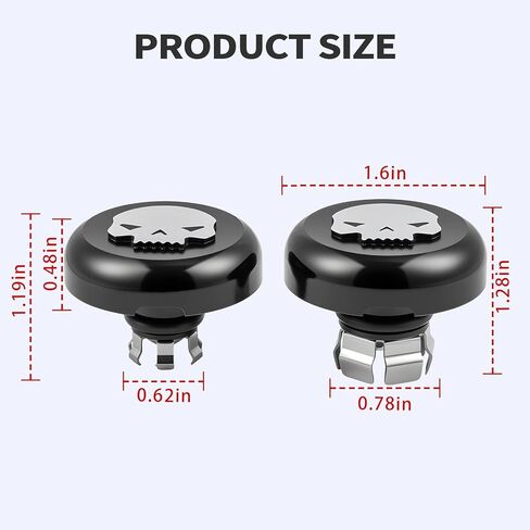 2023.5-2026 Front Axle Nut Covers/Caps for Harley Touring Street Road Glide CVO FLHXSE, FLTRXSE, FLHX, FLTRX, FLTRXSTSE 2023.5-2024 2025 2026 (Black-Skull) in Saudi Arabia