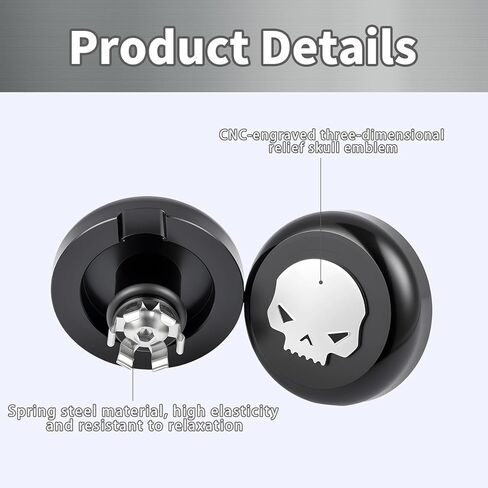 2023.5-2026 Front Axle Nut Covers/Caps for Harley Touring Street Road Glide CVO FLHXSE, FLTRXSE, FLHX, FLTRX, FLTRXSTSE 2023.5-2024 2025 2026 (Black-Skull) in Saudi Arabia