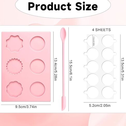 Wax Seal Mold Kit, 6-Cavity Wax Stamp Seal Mold for Making Envelopes and Invitation Letter, Waxs Stamp Molds, 50PCS Double Sided Adhesive Waxs Seals Stickers, Double-Ended Scraper in Saudi Arabia