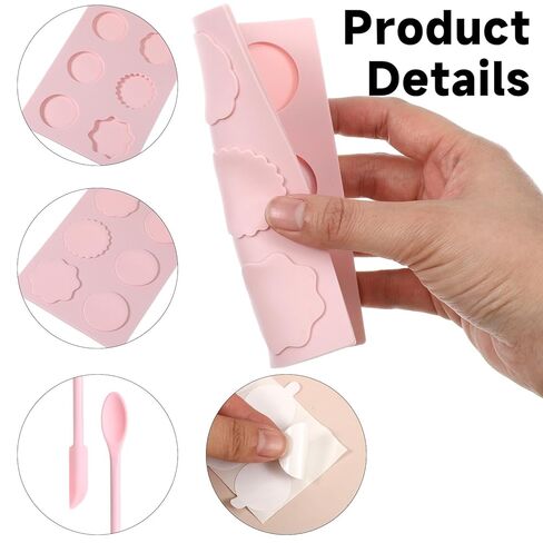 Wax Seal Mold Kit, 6-Cavity Wax Stamp Seal Mold for Making Envelopes and Invitation Letter, Waxs Stamp Molds, 50PCS Double Sided Adhesive Waxs Seals Stickers, Double-Ended Scraper in Saudi Arabia