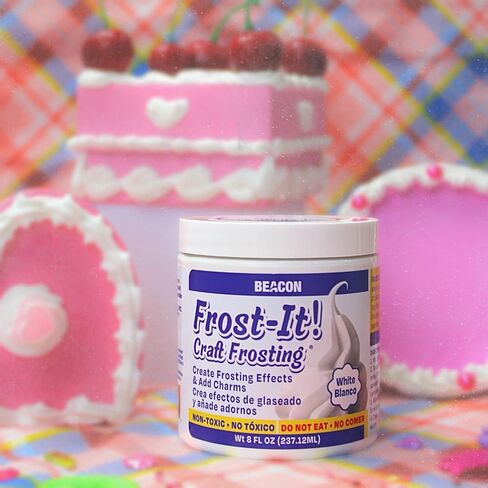 منارة فروست إت! Craft Frosting - تأثير ثلج صناعي واقعي، لاصق وحشو سطحي - معجون حرفي قابل للطلاء، مرن، غير سام للاستخدام في الأعمال اليدوية والإصلاحات والتزيين in Kuwait
