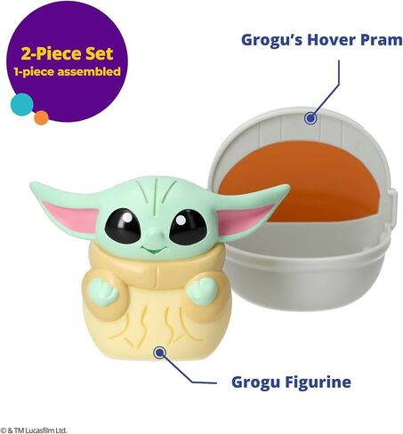 DecoSet® STAR WARS: غلاف الكعكة الماندالوريان، يتميز بحامل عربة الأطفال الإسفنجي من Grogu، وتزيين الكعك القابل للتجميع لأعياد الميلاد والاحتفالات، وآمن للطعام، ومتين in Kuwait