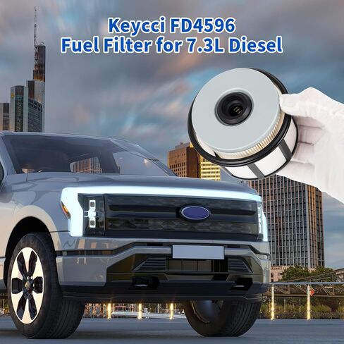 Keycci FD4596 Fuel Filter for 7.3L Diesel, Compatible with 1999-2003 Ford E350 F250 F350 F450, 2000-2003 E450 Excursion, 2002-2003 E550 Super Duty, Replaces FD-4596 F81Z9N184AA (2 Pack) in Saudi Arabia