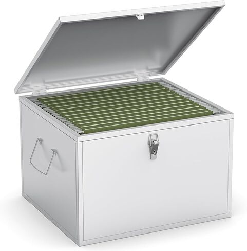 TOPCJ Legal/Letter Lockable Heavy Duty Hanging File Box,Metal File Cabinet,File Organizer Box,Storage Box,Multifunctional Secure Organizer for Office Supplies,Documents,Private Valuables Home Office in Saudi Arabia