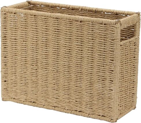 14.6 x 5.9 x 10.8 Inch Large Decorative File Box, Decorative File Baskets for Seagrass Hanging Organizers Portable Letter Size Document, Folder Filing Cabinet with Lid for Home Office Decor in Saudi Arabia