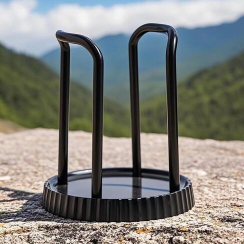 حامل أكواب سعة 5-12oz موفر للمساحة منظم رف توزيع سطح المكتب للتخزين في المنزل والمكتب والمقهى باللون الأسود in Kuwait