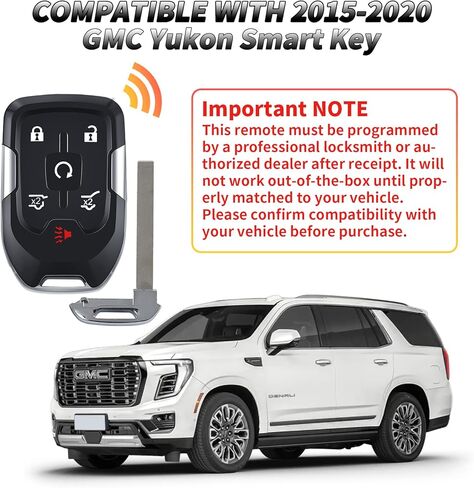 ABUDU مناسب لمفتاح GMC Yukon الذكي Fob 315MHz 46 رقاقة 5+1 أزرار SUV بدء وظيفة التحكم عن بعد FCC ID: HYQ1AA in Kuwait