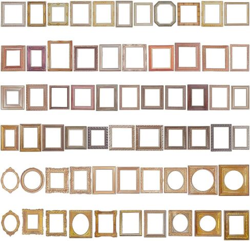 WADORN 180 قطعة من ملصقات الإطار الذهبي العتيق 6 مجموعات من ملصقات قصاصات Relievo العتيقة القابلة لللصق، زخارف ورقية لتزيين القصاصات، ألبومات ومخططات المجلات الحرفية in Kuwait