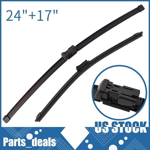 CogitoErgoSum 2pcs Windshield Window Wiper Blade Set Assembly Front Left Driver Side Plastic Rubber Metal Graphite Black 17" & 24" for Chevy for Equinox 2010-2016,for GMC for Terrain 2010-2017 in Saudi Arabia