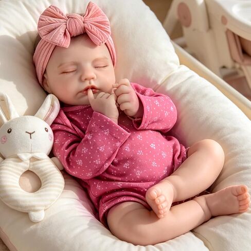 دمية طفلة من Aori Reborn Baby - دمية طفل واقعية مقاس 20 بوصة، فتاة مولودة جديدة ذات مظهر حقيقي نابض بالحياة مع جسم ناعم، مجموعة هدايا رائعة للأطفال والآباء والأجداد in Kuwait