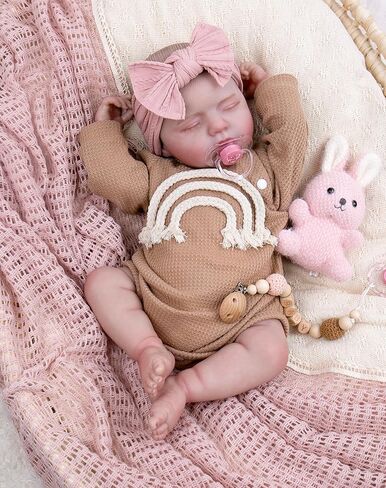 دمية طفلة من Aori Reborn Baby - دمية طفل واقعية مقاس 20 بوصة، فتاة مولودة جديدة ذات مظهر حقيقي نابض بالحياة مع جسم ناعم، مجموعة هدايا رائعة للأطفال والآباء والأجداد in Kuwait