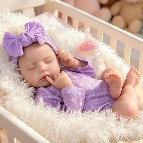 دمية طفلة من Aori Reborn Baby - دمية طفل واقعية مقاس 20 بوصة، فتاة مولودة جديدة ذات مظهر حقيقي نابض بالحياة مع جسم ناعم، مجموعة هدايا رائعة للأطفال والآباء والأجداد in Kuwait