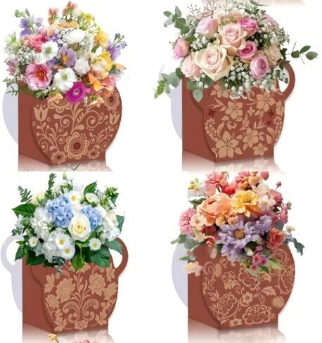 24PCS Cielito Lindo Party Decorations Baby Shower, Flower vases, centerpieces, Mexican-Style Paper Gift Boxes, Clay Pottery, Pentecost Table Decorations pots for Birthday Cinco De Mayo Fiesta in Saudi Arabia