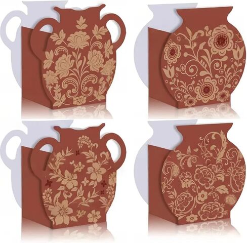24PCS Cielito Lindo Party Decorations Baby Shower, Flower vases, centerpieces, Mexican-Style Paper Gift Boxes, Clay Pottery, Pentecost Table Decorations pots for Birthday Cinco De Mayo Fiesta in Saudi Arabia