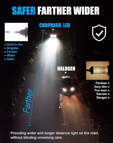 H7 and H7 LED Bulbs Combo Compatible with Volkswagen Tiguan 2018 2019 2020 2021 2022 2023 2024 High Beam and Low Beam, 20000Lm 50W 6500k Cold White Light, Pack of 4 in Saudi Arabia