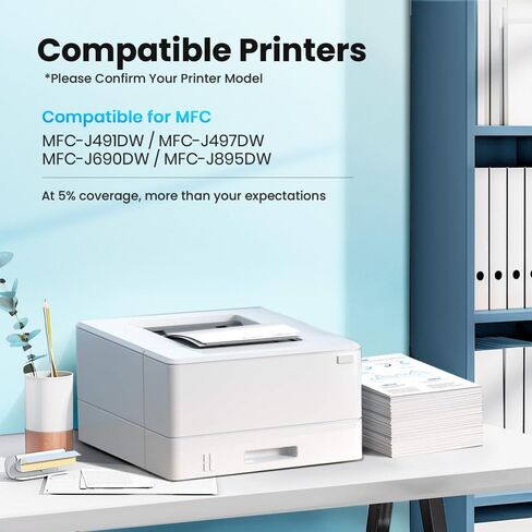 LC3013 Ink Cartridges BK/C/M/Y 5-Pack High Yield LC3013XL LC3013BK LC3011 LC3011BK Compatible for Brother Ink Cartridges LC 3013 Up to 400 Pages Work for MFC-J497DW MFC-J491DW MFC-J895DW MFC-J690DW in Saudi Arabia