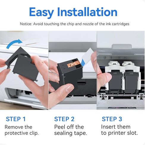 High Yield 68e Ink Cartridges Replacement for HP 68 68e Ink Cartridges Black/Color Comco Pack Compatible for HP Envy 6155e 6555e 6100e 6500e 6558e Printer, Latest-Chip, Accurate Ink Level Tracking in Saudi Arabia