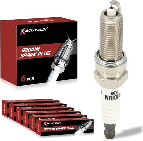 Iridium Spark Plugs 93175 Set of 6 Fit for 08-17 Honda Accord 3.5 Odyssey Pilot,Jeep Grand Cherokee 3.6 Wrangler Dodge Charger Durango Journey,Kia Sedona Sorento,Chrysler Town & Country #LKR7DIX-11S in Kuwait