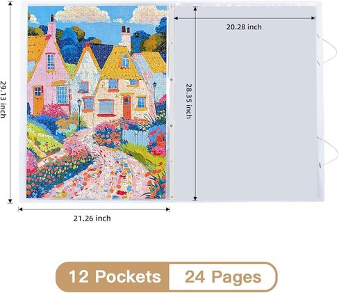 Puzzle Storage Folder Keeper Case,Portable Puzzles Organizer Accessory, Large Capacity 20x28in Puzzle Album Book Holder Portfolio,1000-Pieces for Jigsaw Enthusiasts Storage Binder Saver in Saudi Arabia