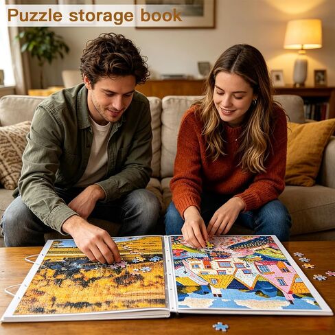 Puzzle Storage Folder Keeper Case,Portable Puzzles Organizer Accessory, Large Capacity 20x28in Puzzle Album Book Holder Portfolio,1000-Pieces for Jigsaw Enthusiasts Storage Binder Saver in Saudi Arabia