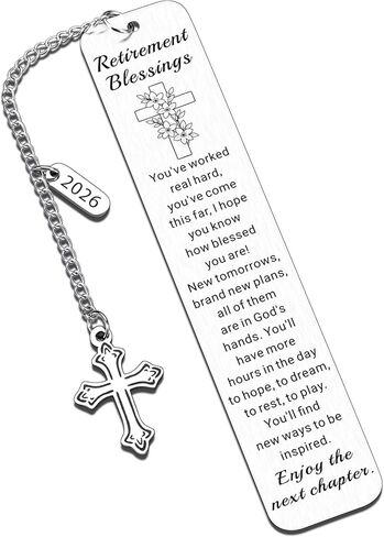 Christian Retirement Gift for Woman Man 2026, Retirement Blessings Bookmarks for Reading Woman Man Coworkers, Happy Retirement Devotional for Women Friends, Religious Happy Retired Going Away Gifts in Saudi Arabia