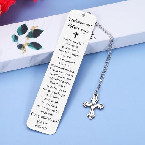Retirement Gift for Woman Happy Retirement Gifts for Women Men Principal Coworker Leaving Gifts for Women Farewell Going Away Goodbye Gift Cross Metal Bookmark in Kuwait