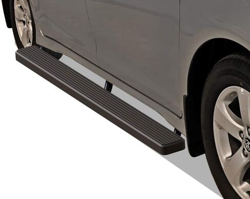 لوحات الجري APS (أسود 6 بوصات) من الفولاذ المقاوم للصدأ وخطوات جانبية لقضبان Nerf متوافقة مع Toyota Sienna 2011-2020 (باستثناء طراز SE) in Kuwait