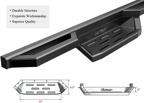 APS الفولاذ المقاوم للصدأ 6.5 بوصة Nerf Bars جيب خطوات مربعة أنبوب الروك الحرس متوافق مع نيسان فرونتير طاقم الكابينة 05-26 in Kuwait