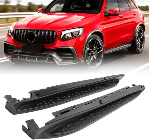 2pcs Running Boards Side Step for 2016 2017 2018 2019 2020 2021 Mercedes GLC Nerf Bar,Aluminum Black,2536900255, 2536900155 in Saudi Arabia