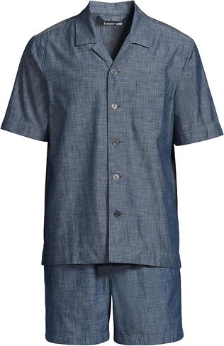 Lands' End Men's Short Sleeve Essential Short Sleep Set in Saudi Arabia