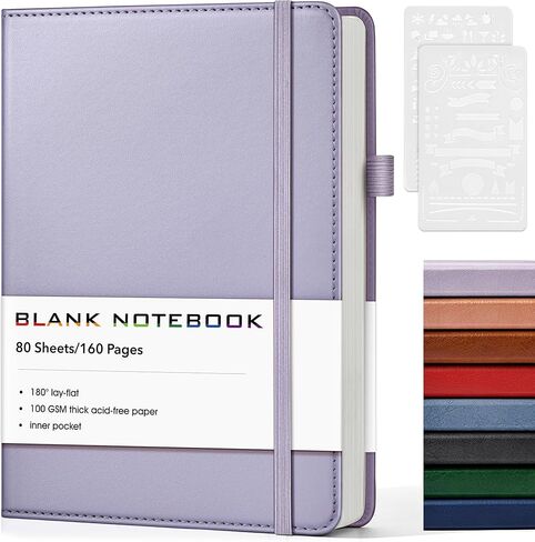 Lined Journal Notebook, A5 Hardcover Leather Journals for Writing, 160 Numbered Pages, 5.7'' x 8.3'' Journaling Notebooks for Men Women, Thick Paper College Ruled Journal for Work Office School, Brown in Saudi Arabia