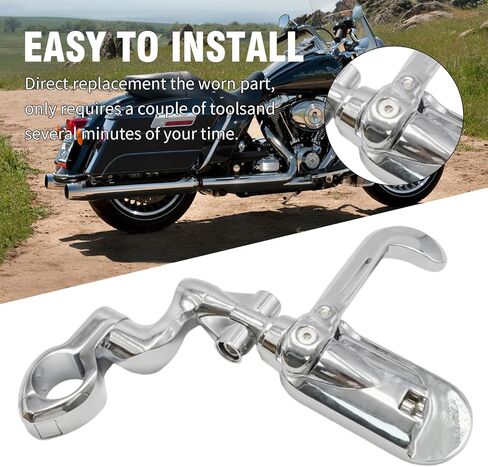 أوتاد قدم قابلة للتعديل لحارس المحرك مقاس 1.25 بوصة، بديل لدراجة Road Street Glide Sportster Road King Electra Glide، أوتاد الطرق السريعة للدراجات النارية مع مساند الكعب القابلة للطي in Kuwait