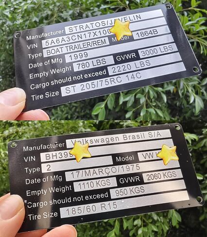 Blank Aluminum Trailer ID Plates, Metal Identification Plate, Serial Number Tag, Equipment Data Plate, Chassis ID Label, Compliance Asset Tag, Industrial Nameplate, DIY Replacement ID Plate in Saudi Arabia