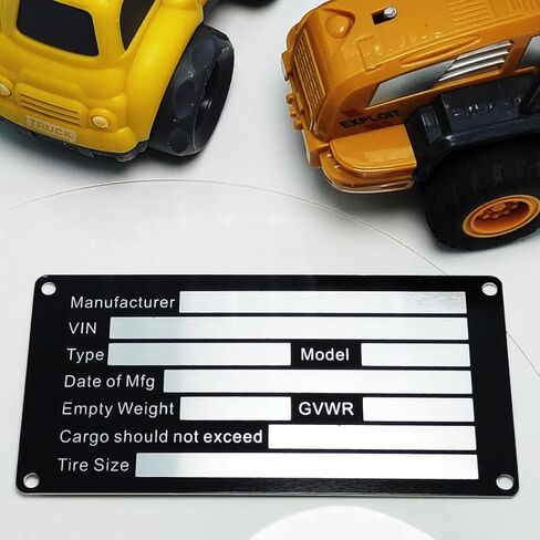 Blank Aluminum Trailer ID Plates, Metal Identification Plate, Serial Number Tag, Equipment Data Plate, Chassis ID Label, Compliance Asset Tag, Industrial Nameplate, DIY Replacement ID Plate in Saudi Arabia