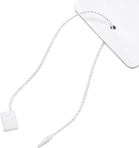 2000 Pieces Hang Tag Nylon Strings with Gold Metal Ground Safety Pins, 7" White Nylon Snap Lock Pin Loop Fastener Hook Ties for Clothes Tags, Price Tags, Luggage Label, Easy and Fast to Attach in Kuwait