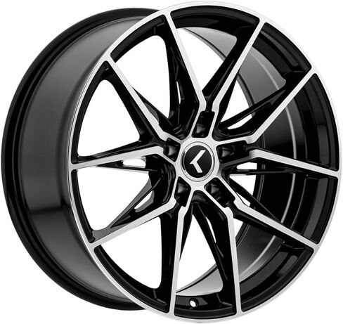 KRAZE Evolve KR196 Gloss Black/MACHINED FACE 19X8.5 5-112 40MM 66.56MM in Saudi Arabia