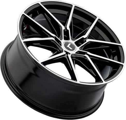 KRAZE Evolve KR196 Gloss Black/MACHINED FACE 19X8.5 5-112 40MM 66.56MM in Saudi Arabia