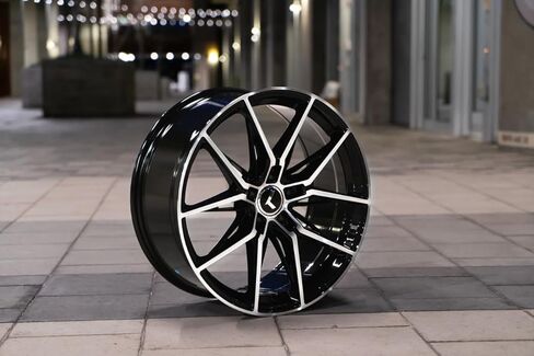 KRAZE Evolve KR196 Gloss Black/MACHINED FACE 19X8.5 5-112 40MM 66.56MM in Saudi Arabia