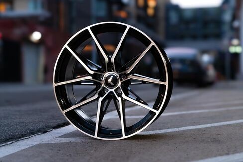 KRAZE Evolve KR196 Gloss Black/MACHINED FACE 19X8.5 5-112 40MM 66.56MM in Saudi Arabia