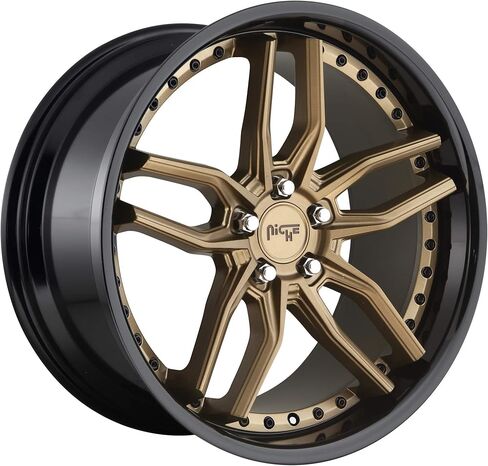 Niche M195 Methos 19x9.5 5x114.3 (5x4.5 ") + حافة عجلة برونزية/سوداء 35 مم in Kuwait
