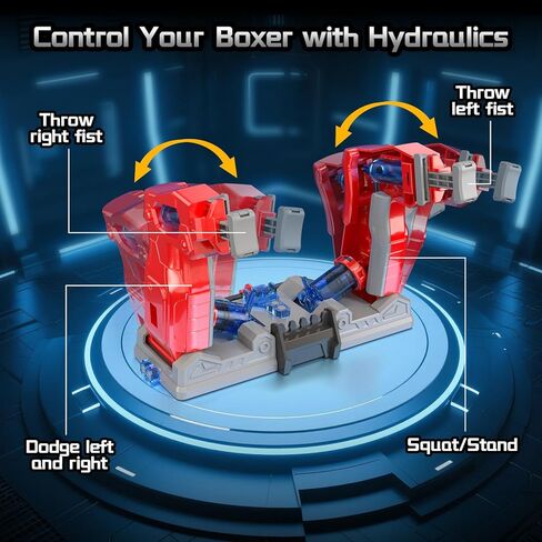 Hydraulic Boxing Bots Building Kit, STEM Educational Fighting Game Set, 2-Player Battle Robot Toy for Kids, Cool Birthday Gift for Boys Age 5 6 7 8 9 10 in Saudi Arabia