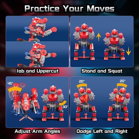 Hydraulic Boxing Bots Building Kit, STEM Educational Fighting Game Set, 2-Player Battle Robot Toy for Kids, Cool Birthday Gift for Boys Age 5 6 7 8 9 10 in Saudi Arabia